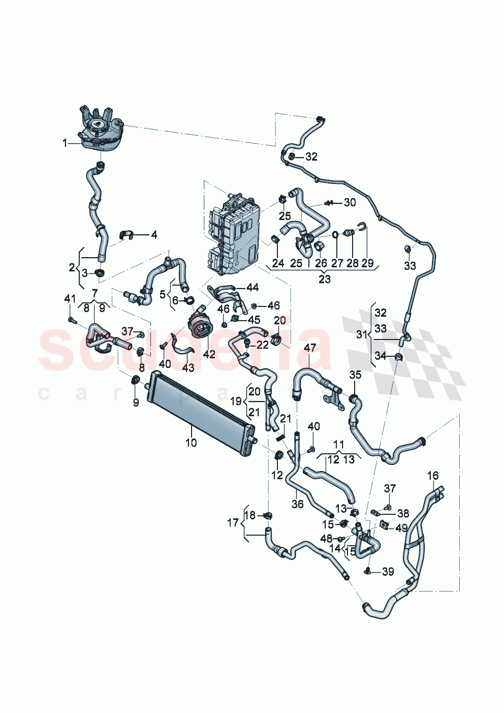 Coolant cooling system For vehicles with hybrid drive Engine bay of Bentley Bentley New Continental Convertible (2025-2026)