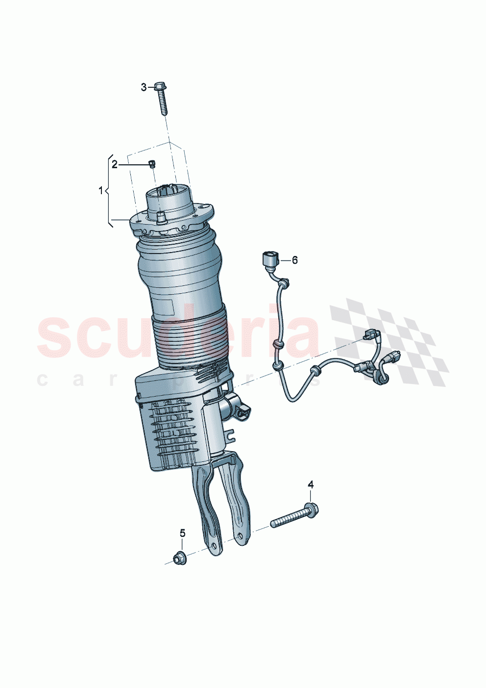 Suspension strut, complete of Bentley Bentley New Continental Convertible (2025-2026)