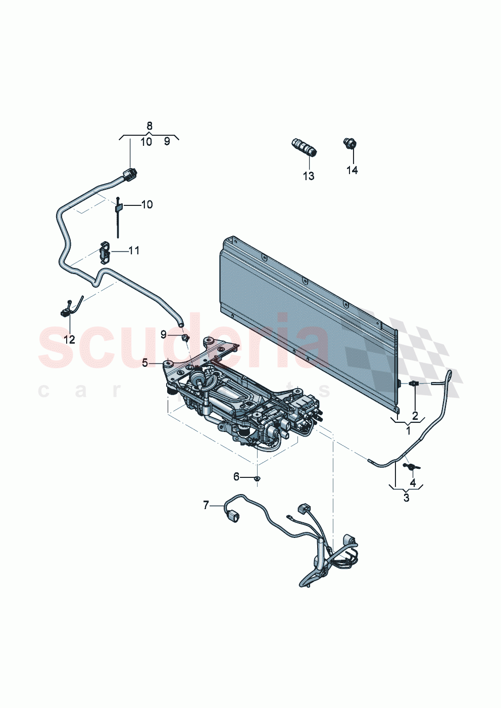Air supply unit Pressure accumulator Air line connecting parts for self- levelling of Bentley Bentley New Continental Convertible (2025-2026)