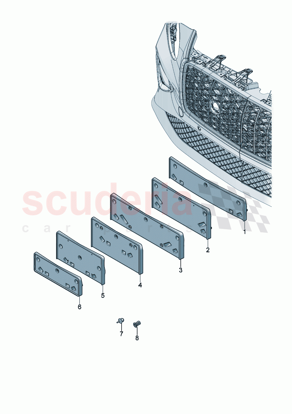 Licence plate holder of Bentley Bentley New Continental Convertible (2025-2026)