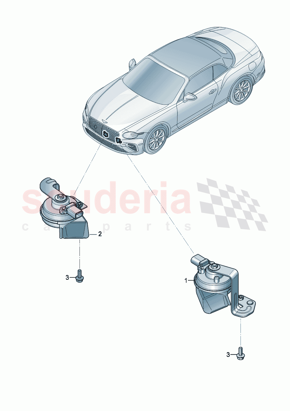 high volume horn of Bentley Bentley New Continental Convertible (2025-2026)