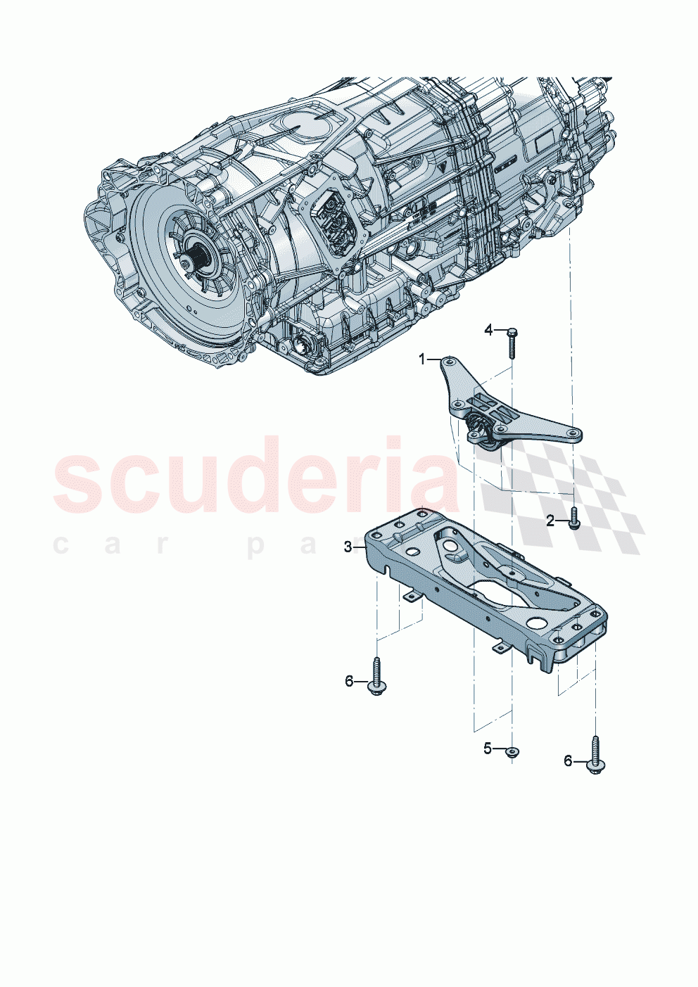 gearbox mounting mounting bracket for gearbox of Bentley Bentley New Continental Convertible (2025-2026)
