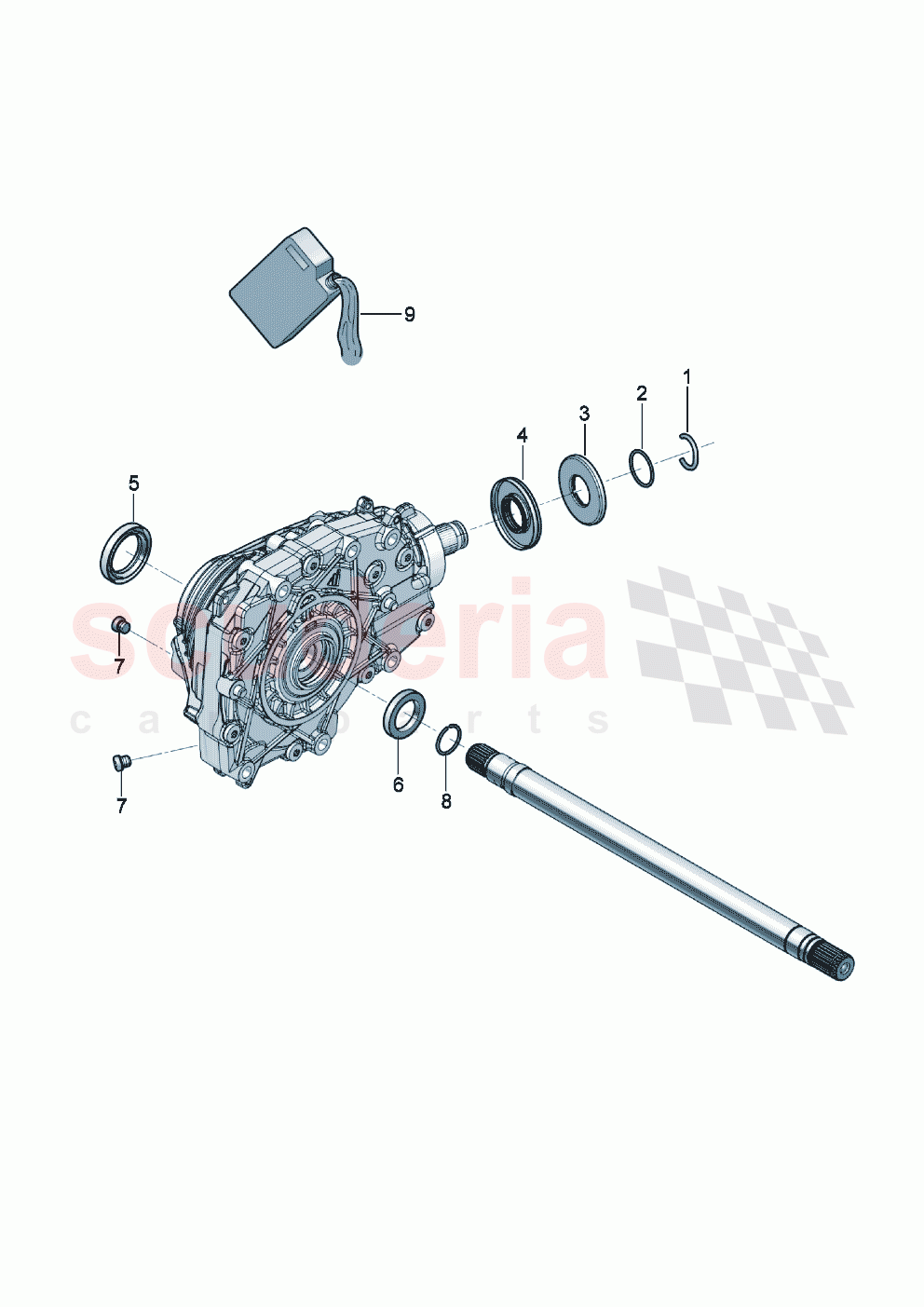 Front axle differential Service parts of Bentley Bentley New Continental Convertible (2025-2026)