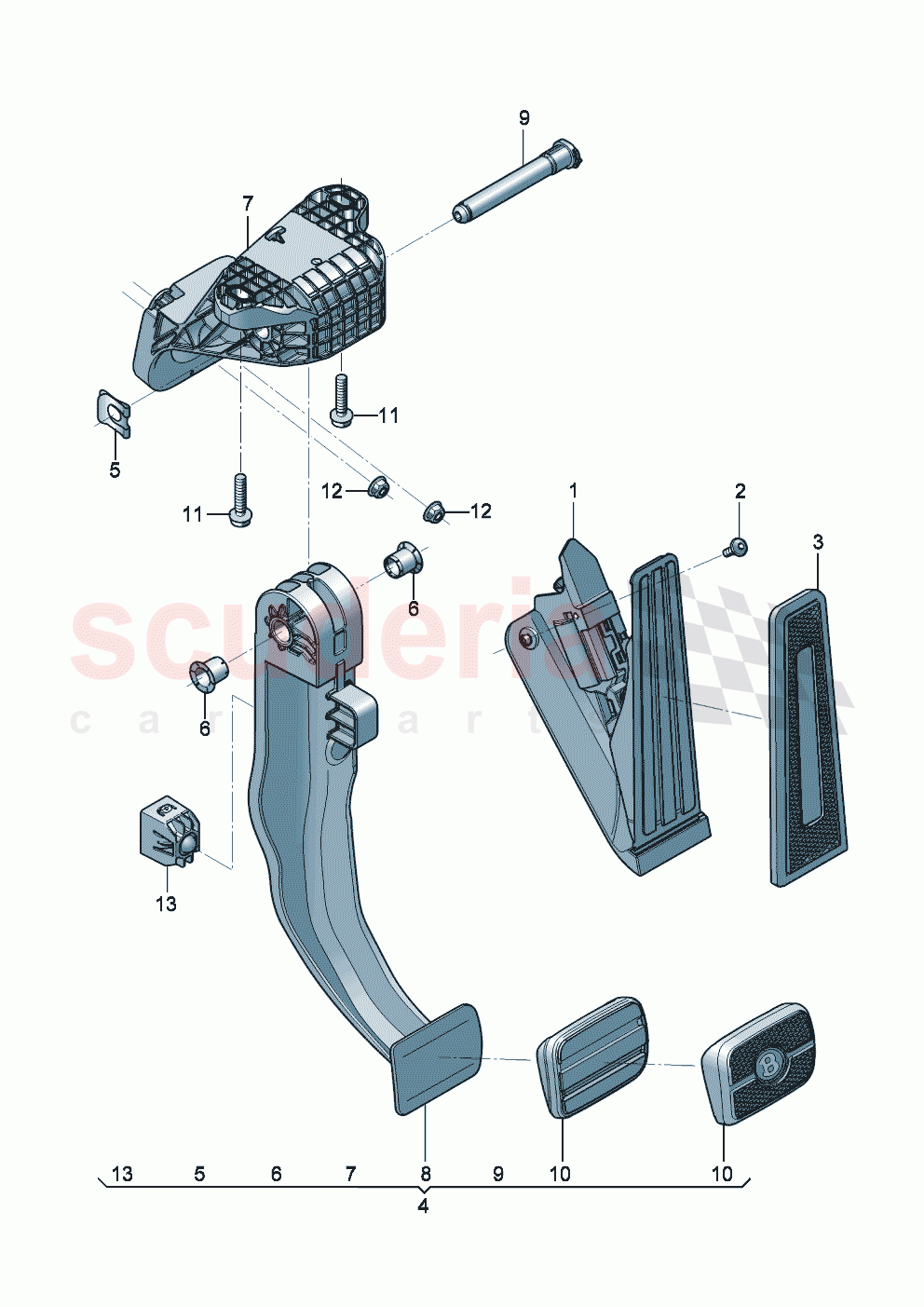 Brake and accel. lever mech. of Bentley Bentley New Continental Convertible (2025-2026)