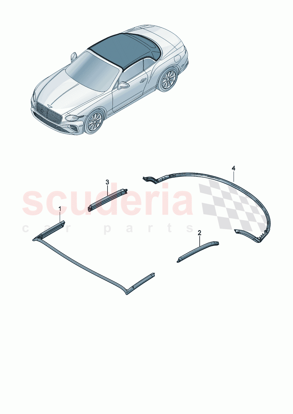 roof frame seal of Bentley Bentley New Continental Convertible (2025-2026)