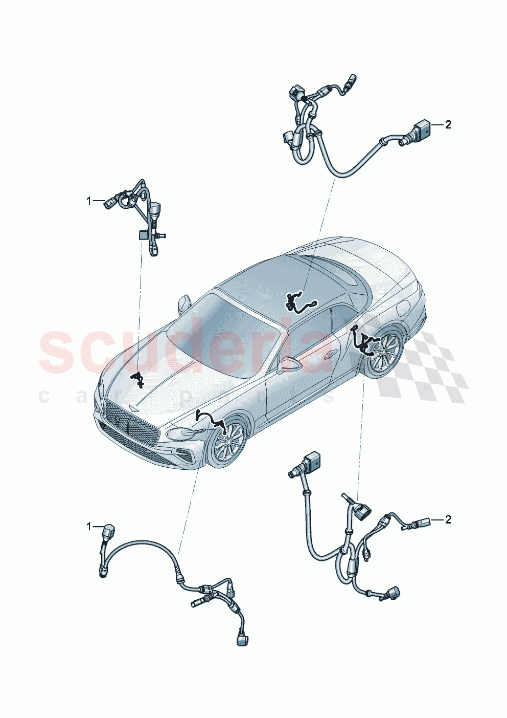 Repair kit for wiring set of Bentley Bentley New Continental Convertible (2025-2026)