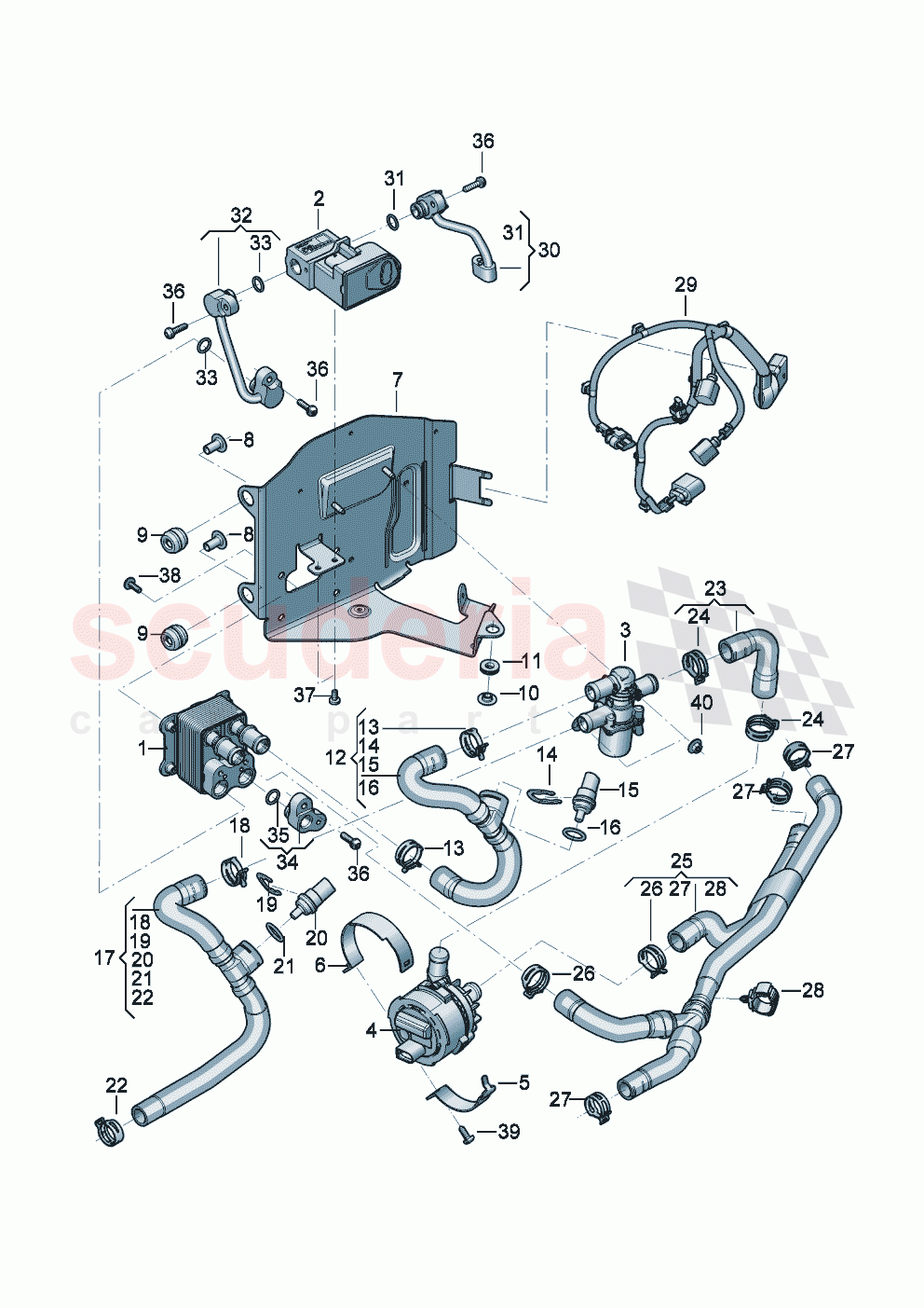 Cooling unit for high-voltage battery of Bentley Bentley New Continental GT (2025-2026)