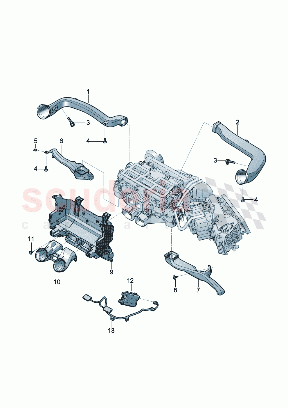 Air channel for pass. cabin heater of Bentley Bentley New Continental GT (2025-2026)