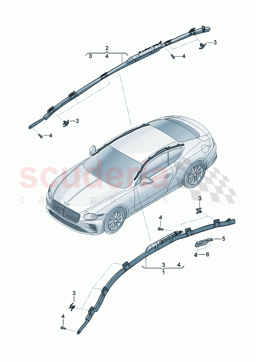 Head airbag unit of Bentley Bentley New Continental GT (2025-2026)
