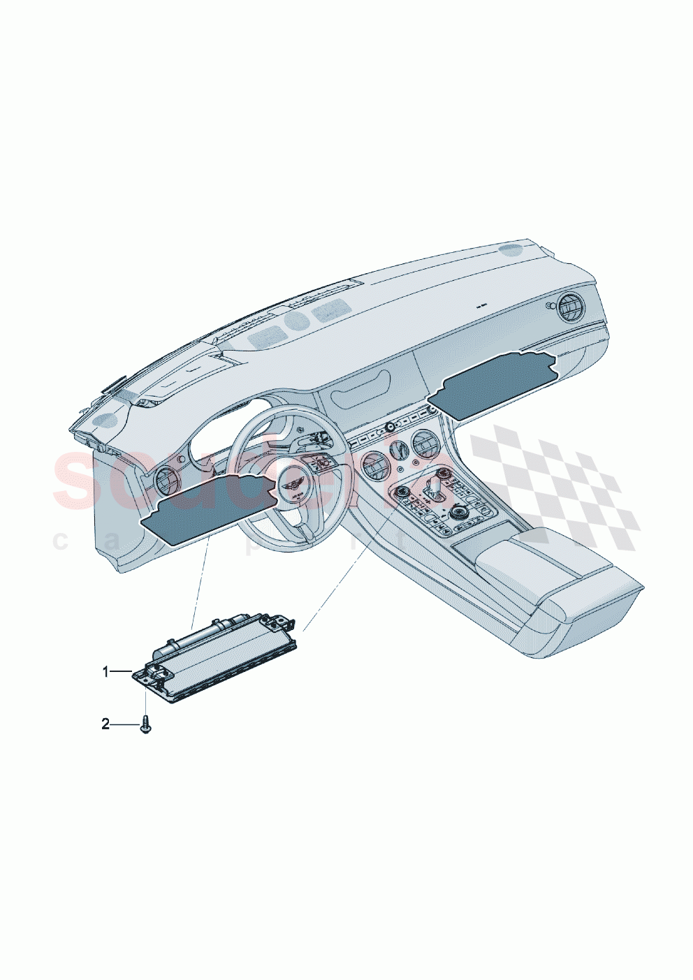 Knee airbag unit of Bentley Bentley New Continental GT (2025-2026)