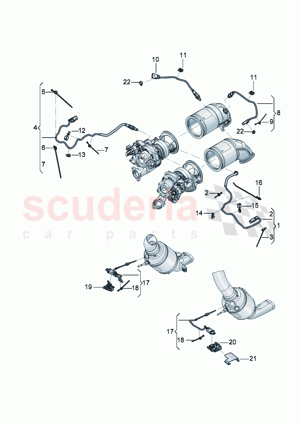 Lambda probe Holder for lambda probe Exhaust gas temperature sender of Bentley Bentley New Continental GT (2025-2026)