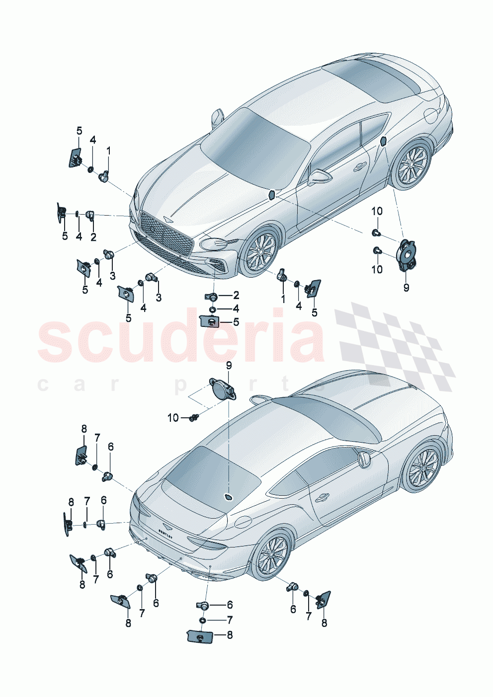 Parking aid of Bentley Bentley New Continental GT (2025-2026)