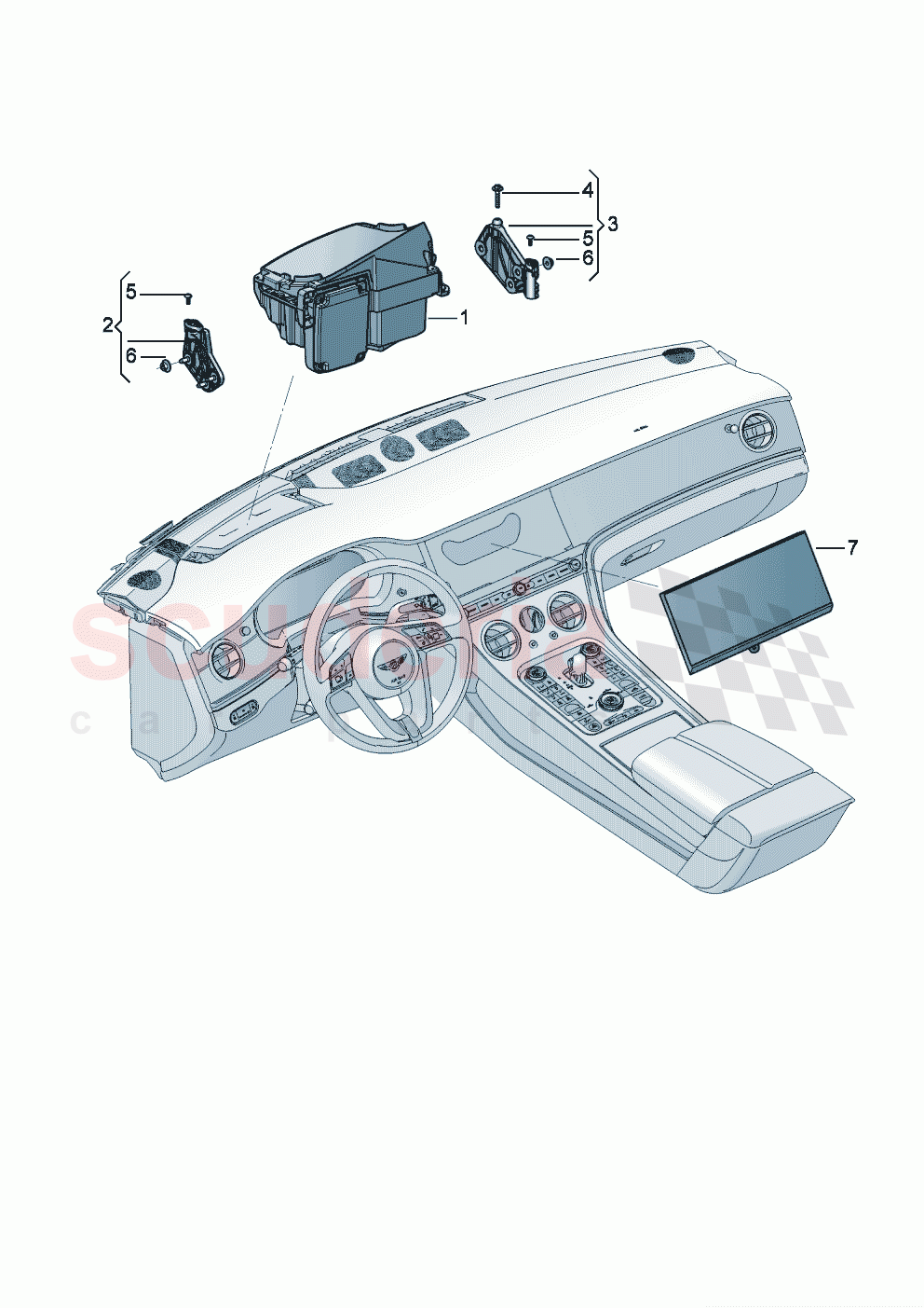Display and control unit of Bentley Bentley New Continental GT (2025-2026)