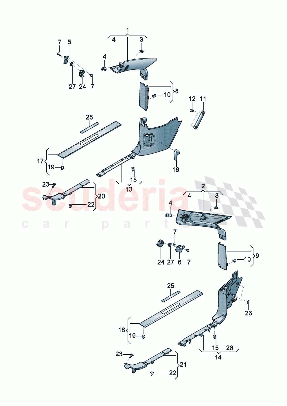 side trim panels of Bentley Bentley New Continental GT (2025-2026)