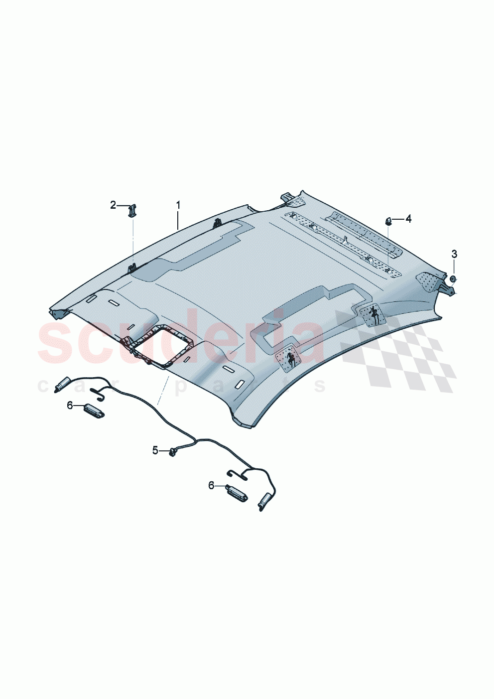 Moulded headliner of Bentley Bentley New Continental GT (2025-2026)