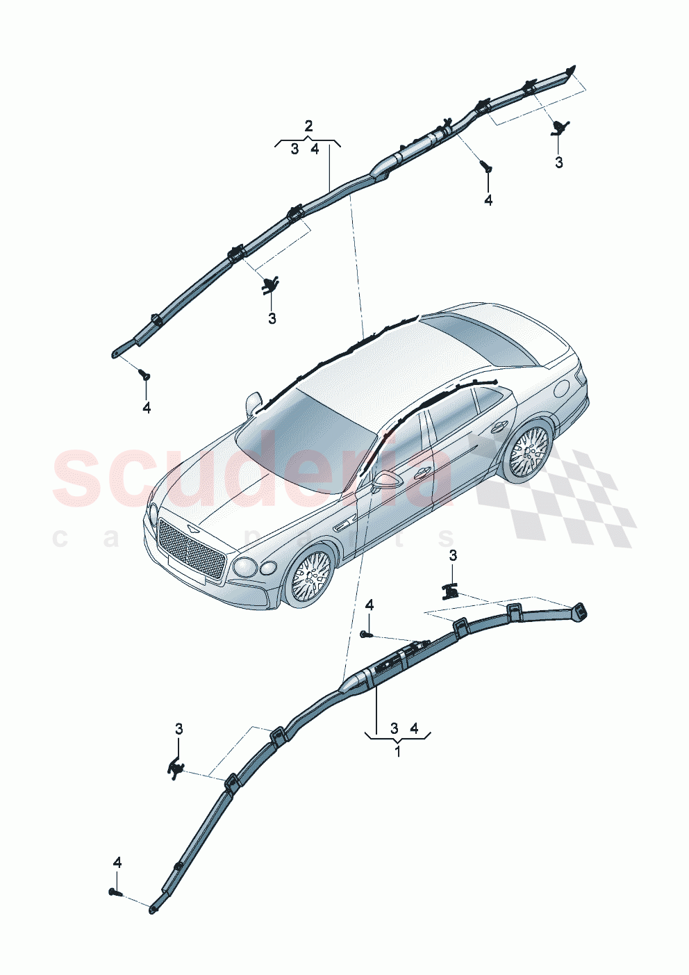 Head airbag unit of Bentley Bentley New Flying Spur (2025-2026)
