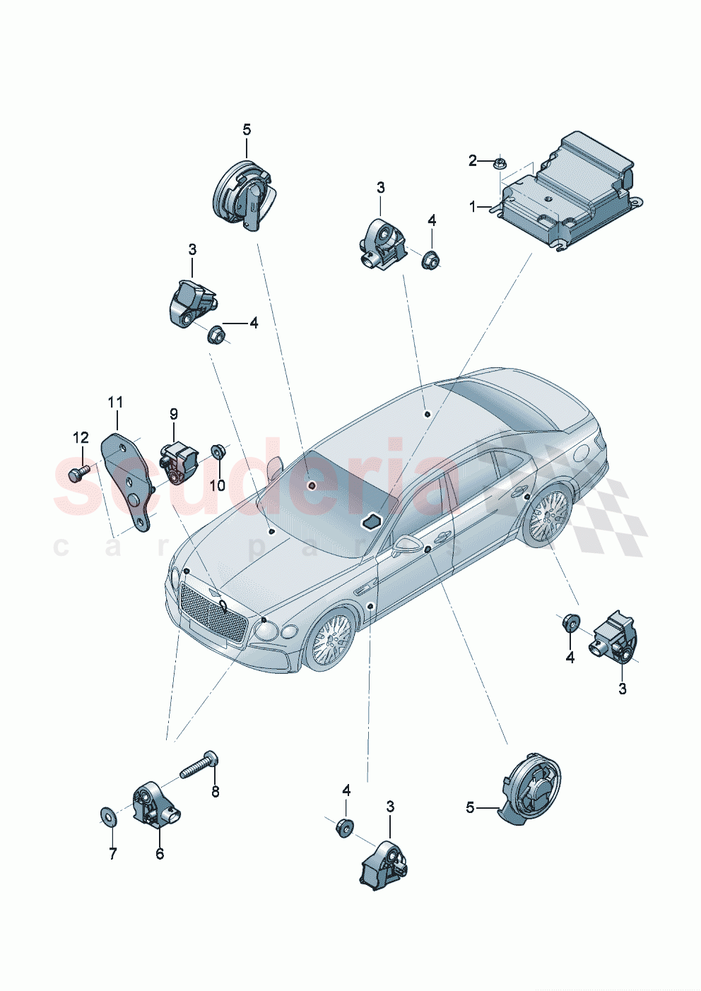 electrical parts for airbag of Bentley Bentley New Flying Spur (2025-2026)