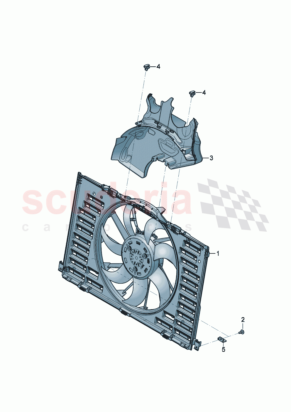 Radiator fan with fan ring and control unit of Bentley Bentley New Flying Spur (2025-2026)