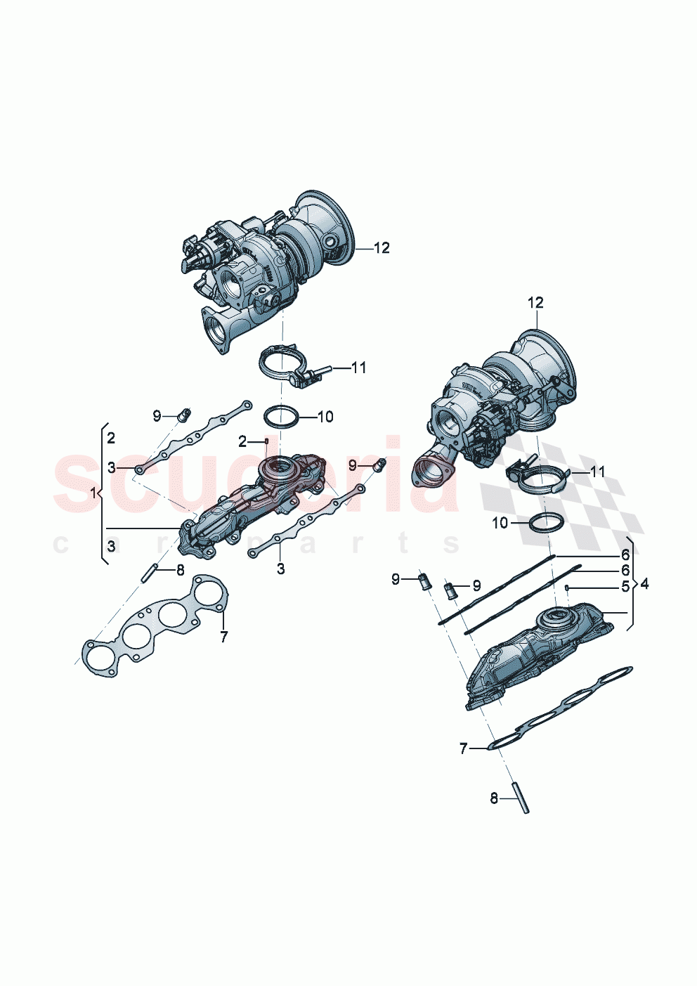 Exhaust manifolds of Bentley Bentley New Flying Spur (2025-2026)