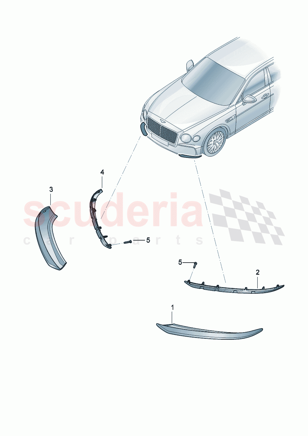 Front spoiler of Bentley Bentley New Flying Spur (2025-2026)