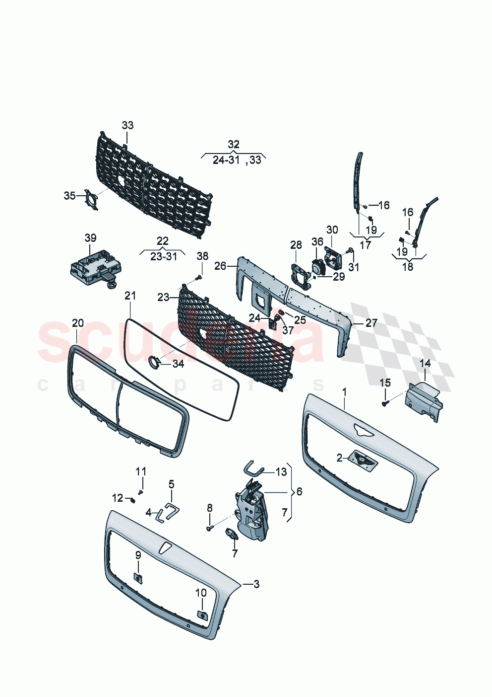 Radiator grille of Bentley Bentley New Flying Spur (2025-2026)