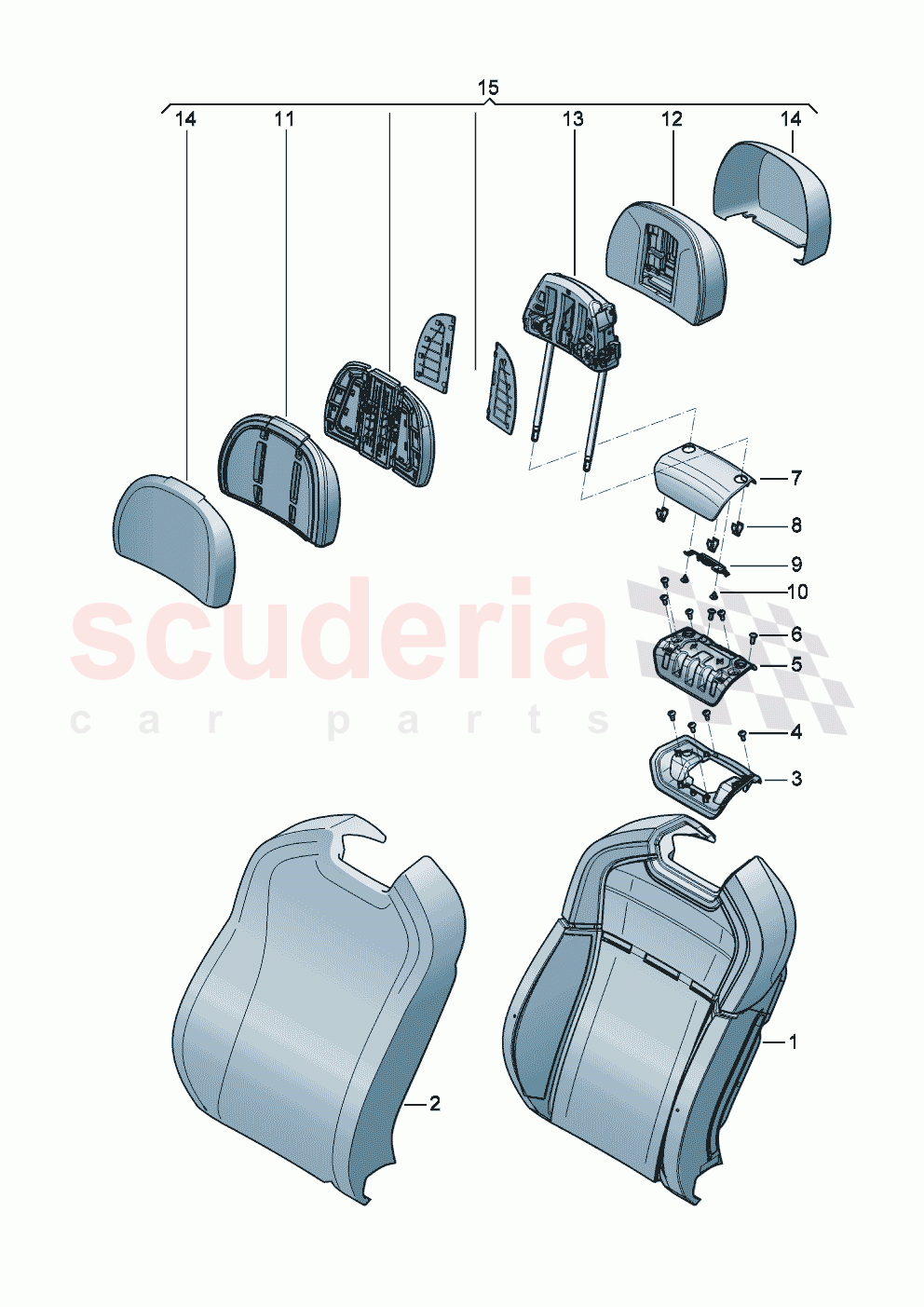 Front seats Head restraint of Bentley Bentley New Flying Spur (2025-2026)
