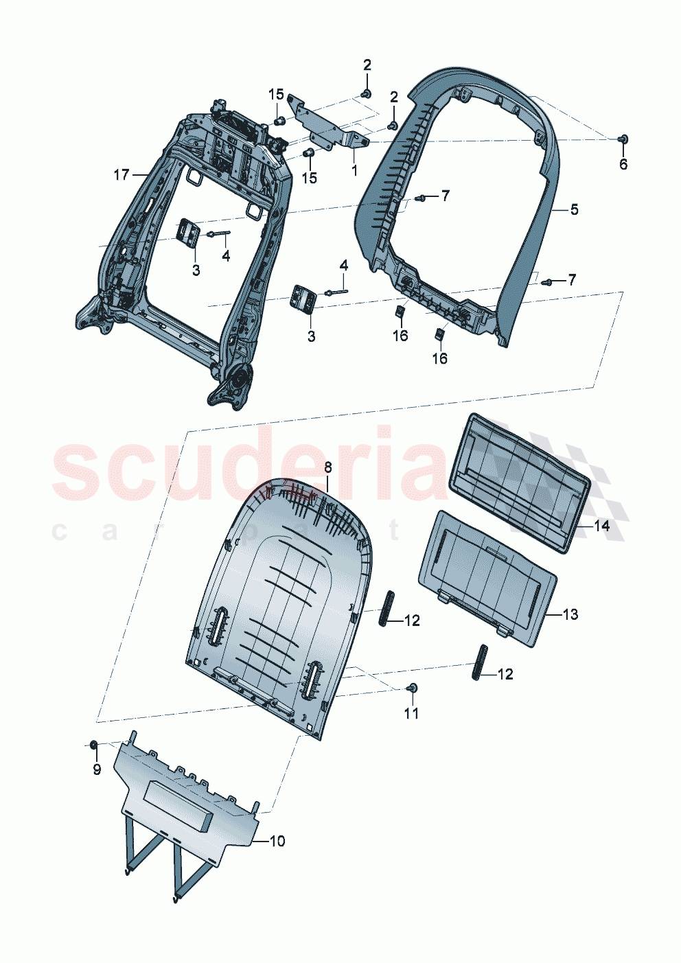 Seat back trim Front seats Standard seat of Bentley Bentley New Flying Spur (2025-2026)
