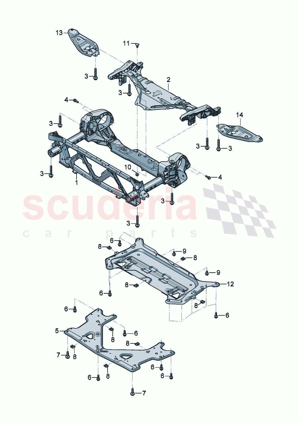 Support frame front axle of Bentley Bentley New Flying Spur (2025-2026)
