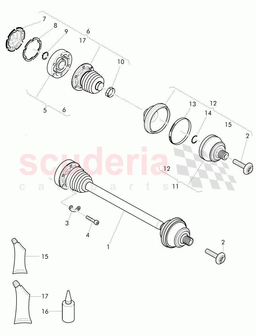 drive shaft of Bentley Bentley Continental Flying Spur (2013+)