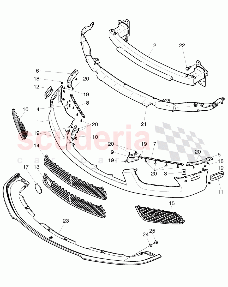 Bumper, complete, D >> - MJ 2015 of Bentley Bentley Continental GT (2011-2018)