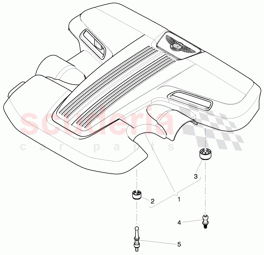 cover for engine compartment of Bentley Bentley Continental GTC (2011+)
