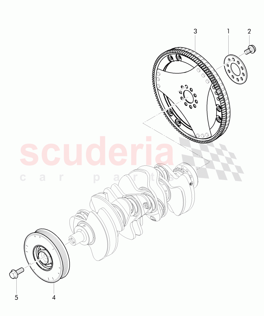 flywheel, v-belt pulley with vibration, damper of Bentley Bentley Continental Supersports (2017+)