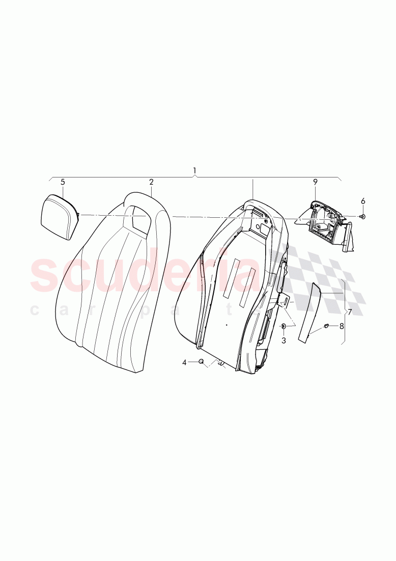 rear seat, backrest of Bentley Bentley Continental Supersports (2017+)