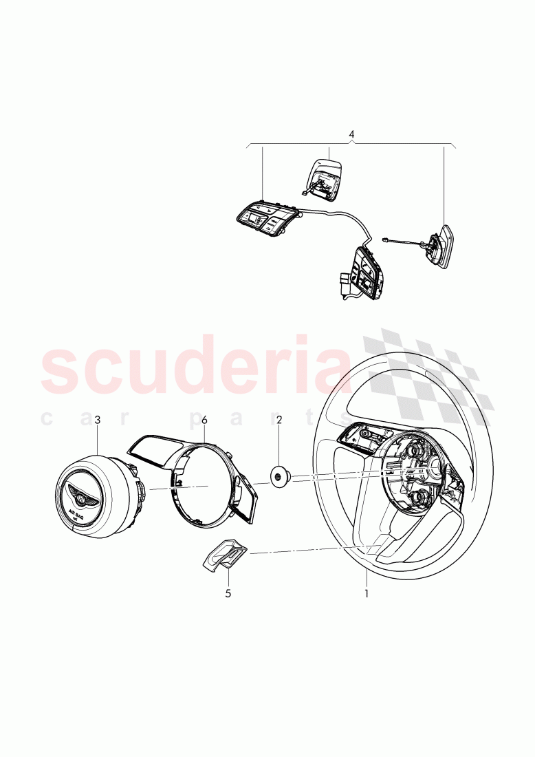 Original Accessories, Steering wheel of Bentley Bentley Bentayga (2015-2020)
