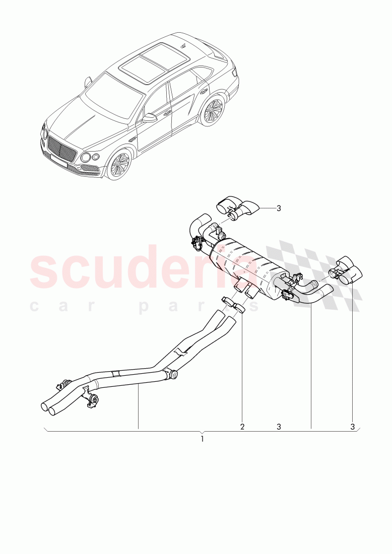 Sport silencer of Bentley Bentley Bentayga (2015-2020)