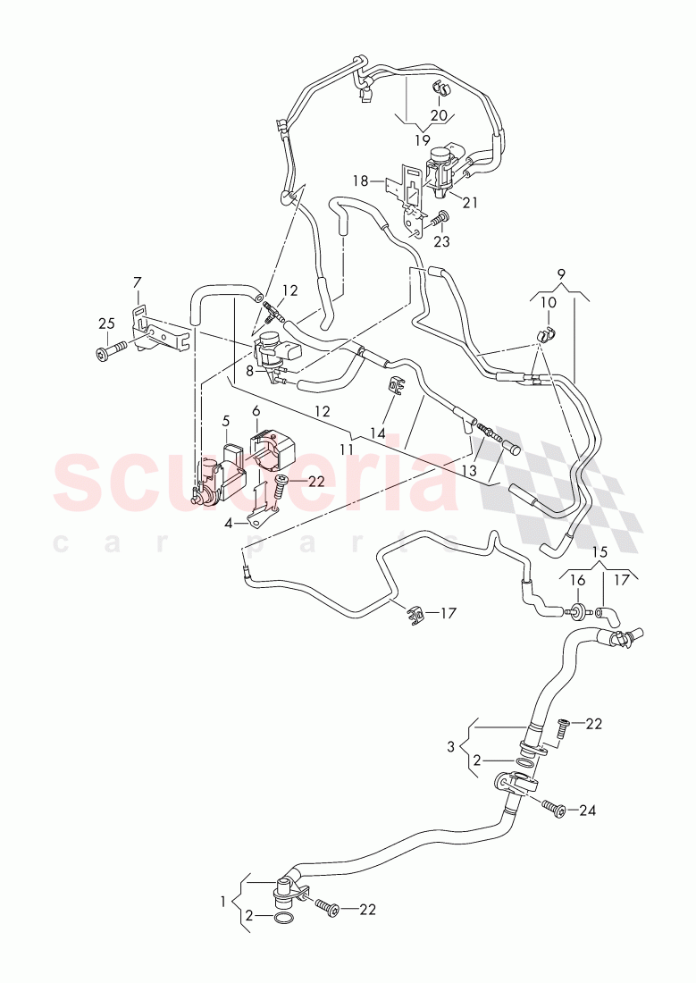 vacuum system, exhaust recirculation of Bentley Bentley Bentayga (2015-2020)