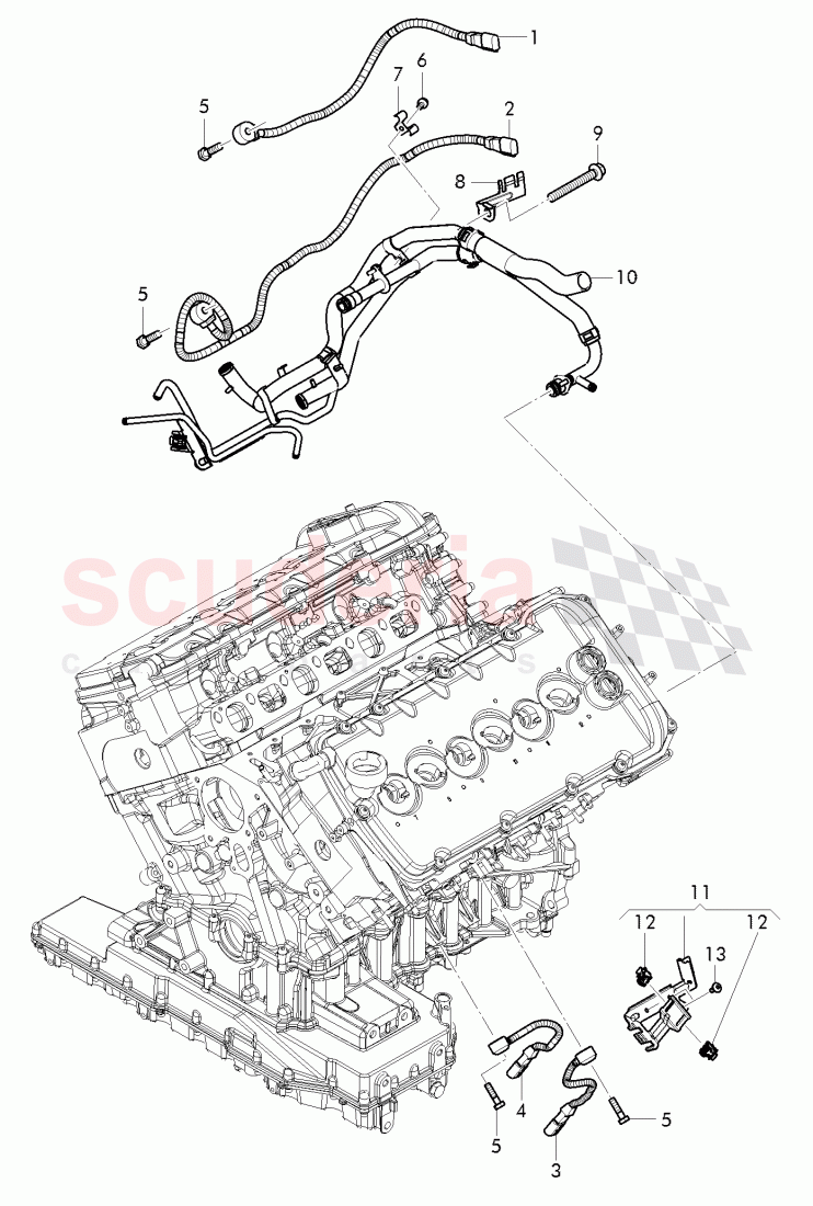 knock sensor, Bracket for knock sensor of Bentley Bentley Continental Supersports (2017+)