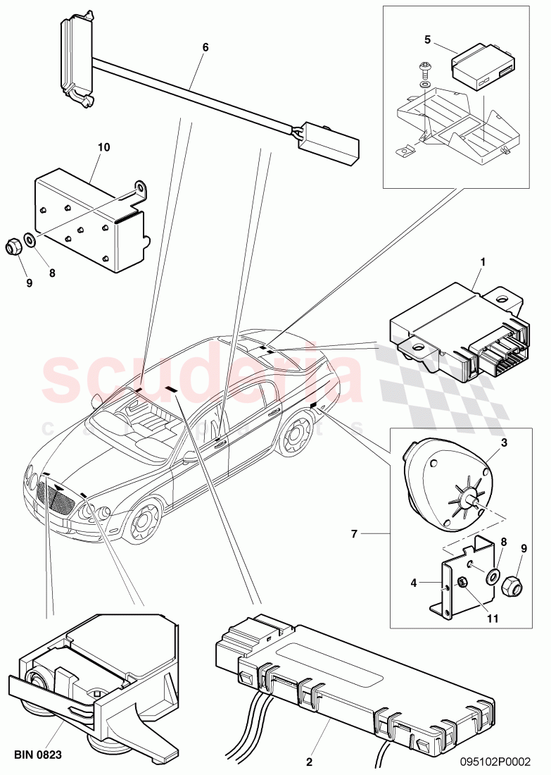anti-theft system________ (ats), F 3W-5-026 890>> 3W-8-059 514 of Bentley Bentley Continental Flying Spur (2006-2012)