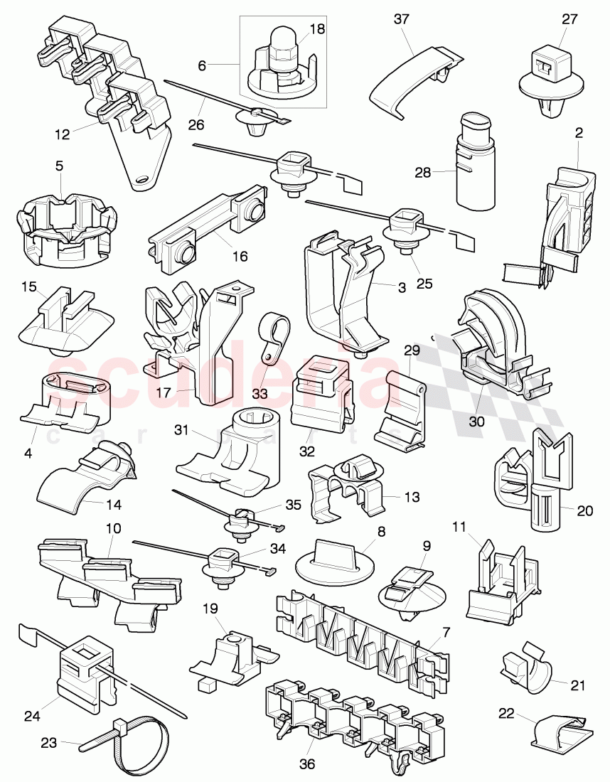 Wiring set attachments, D - MJ 2012>> of Bentley Bentley Continental Supersports (2009-2011)