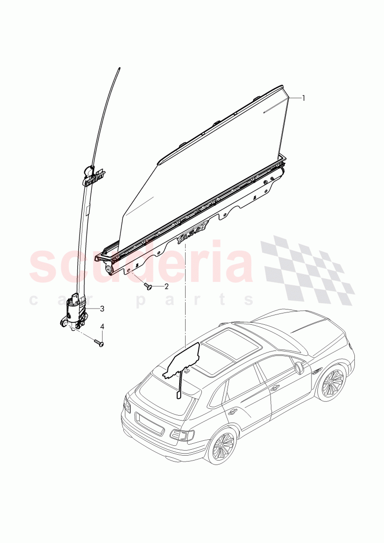 sunshade of Bentley Bentley Bentayga (2015-2020)