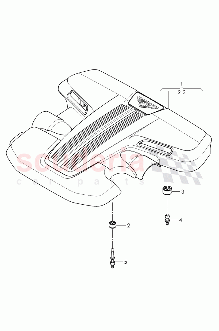 cover for engine compartment of Bentley Bentley Continental Flying Spur (2013+)