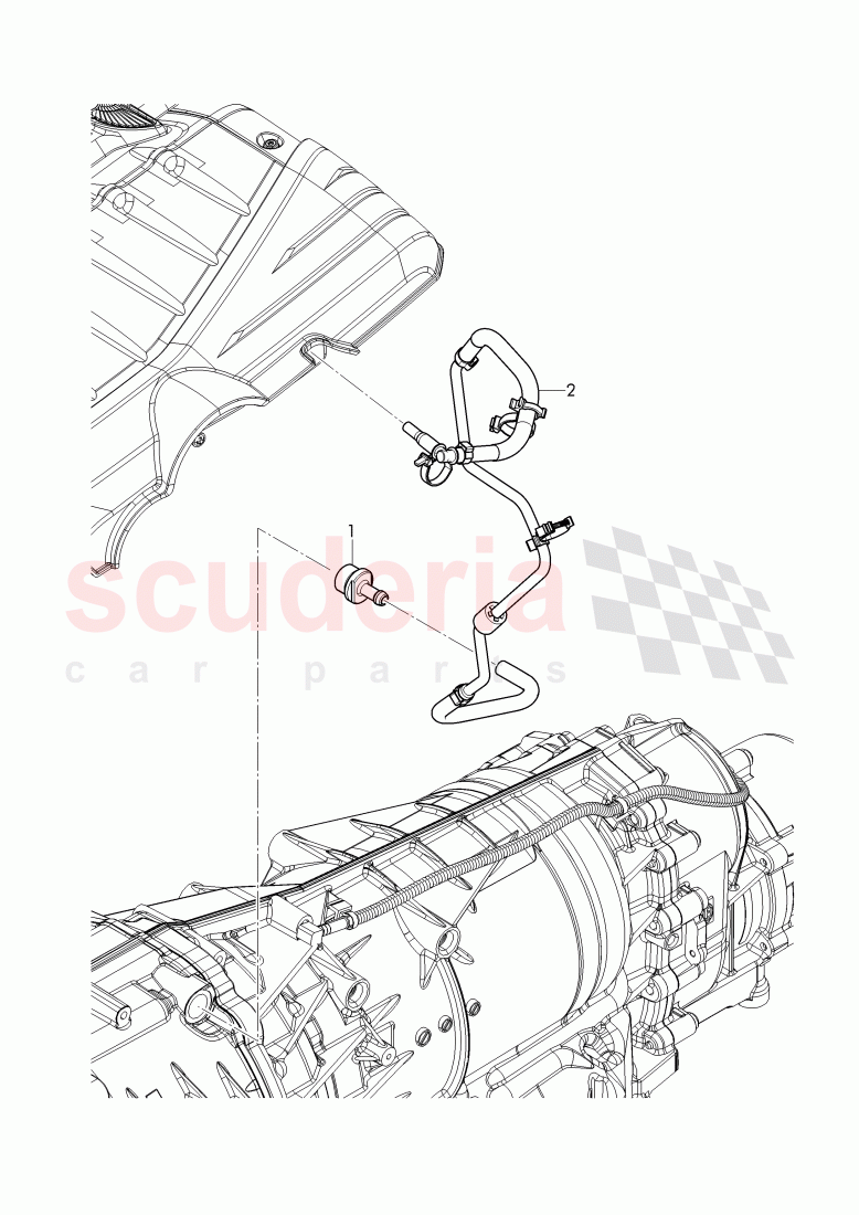 vent tube, for 8-speed automatic gearbox of Bentley Bentley Bentayga (2015-2020)