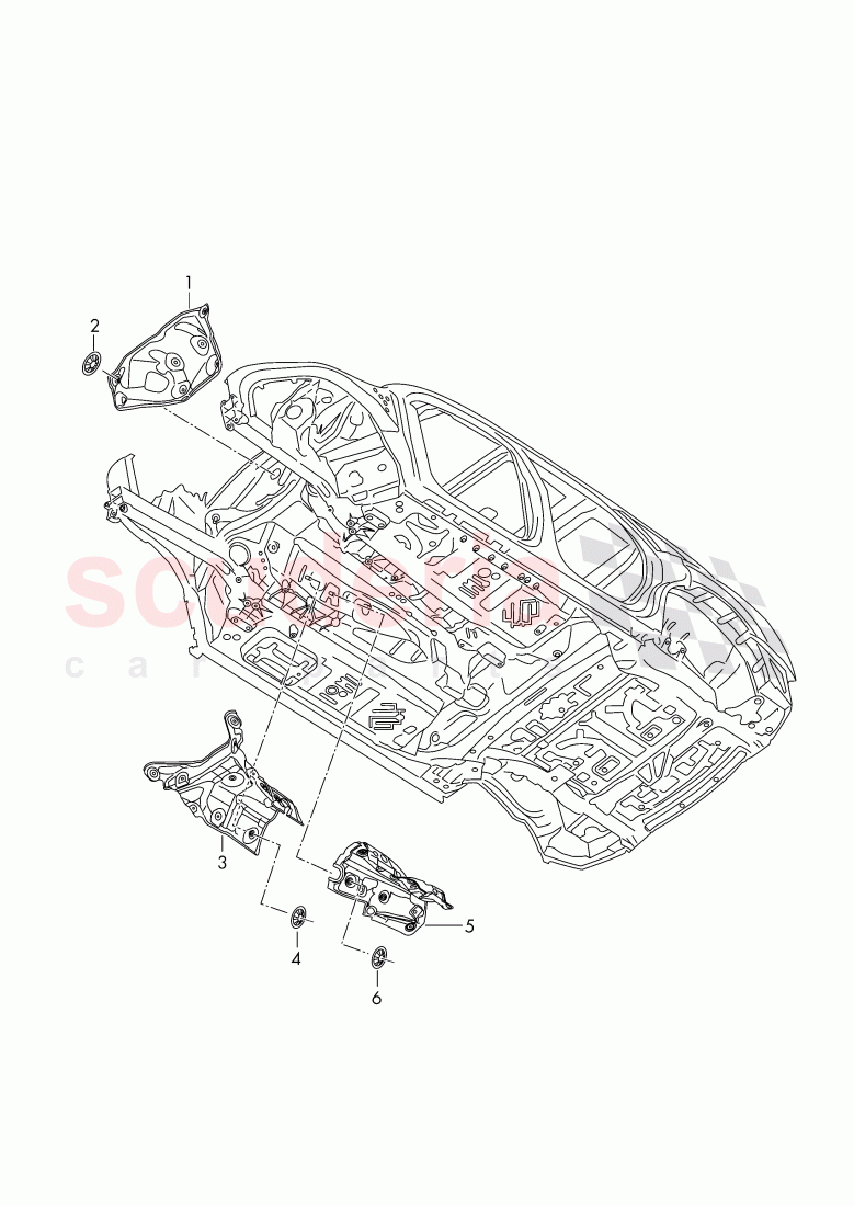 sound absorber for cross panel, and tunnel of Bentley Bentley Bentayga (2015-2020)