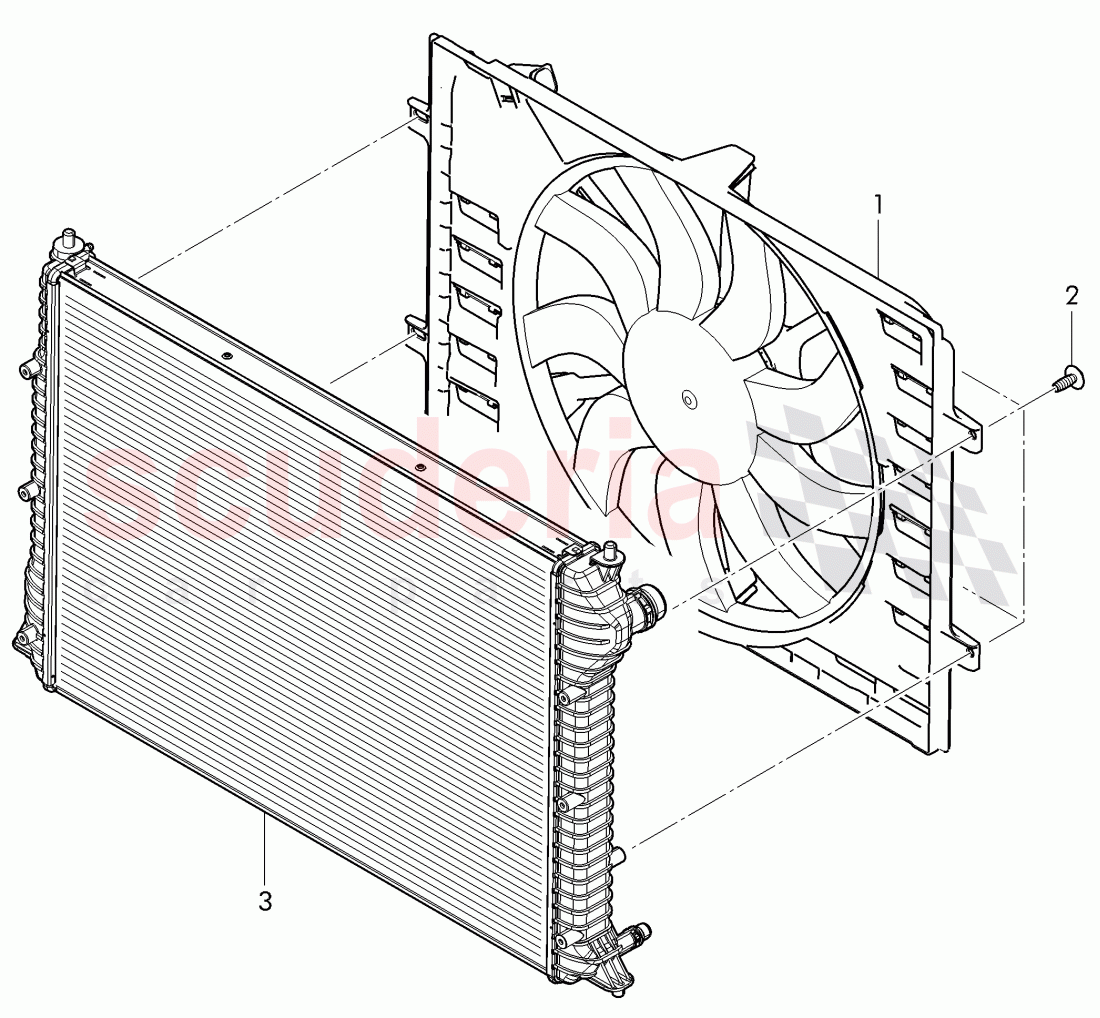 electric fan with fan cowl of Bentley Bentley Continental GT (2011-2018)