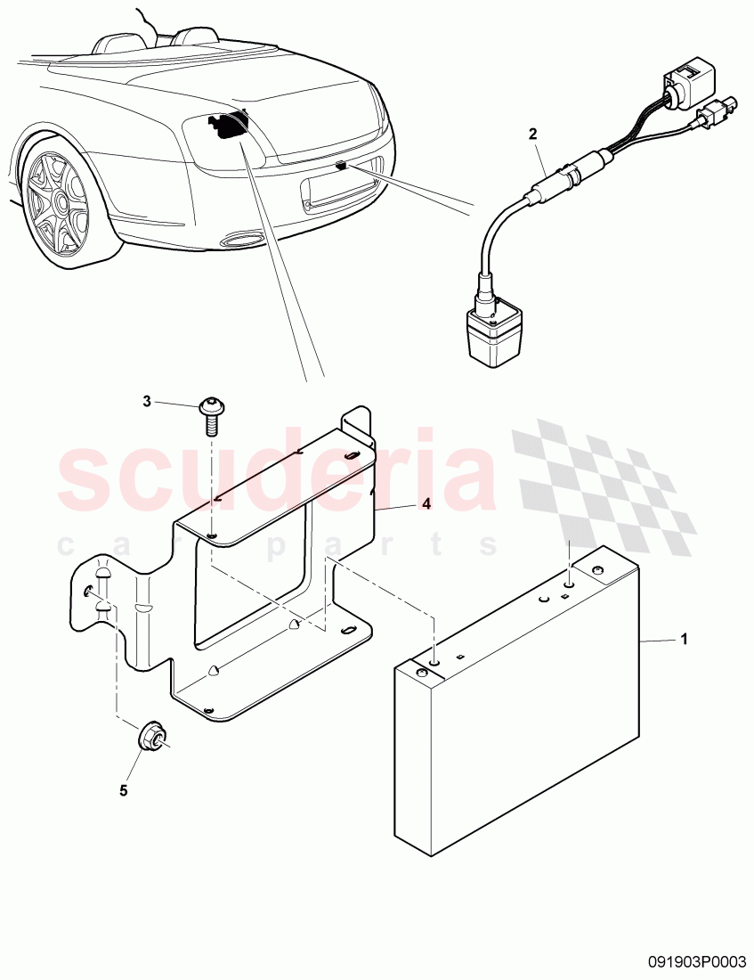 rear view camera of Bentley Bentley Continental GTC (2006-2010)