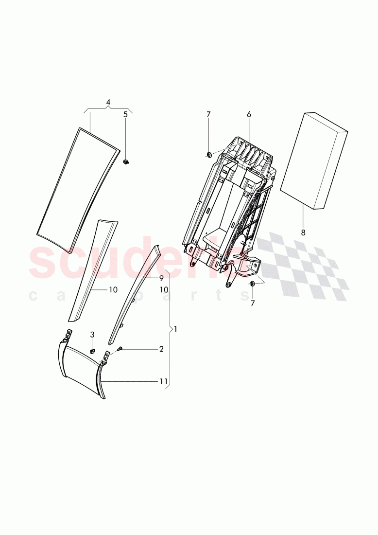 backrest, D - MJ 2016>> of Bentley Bentley Continental GT (2011-2018)