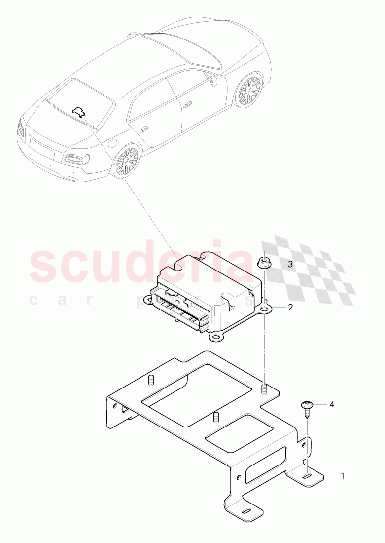 Control unit for pedestrian, protection of Bentley Bentley Continental Flying Spur (2013+)