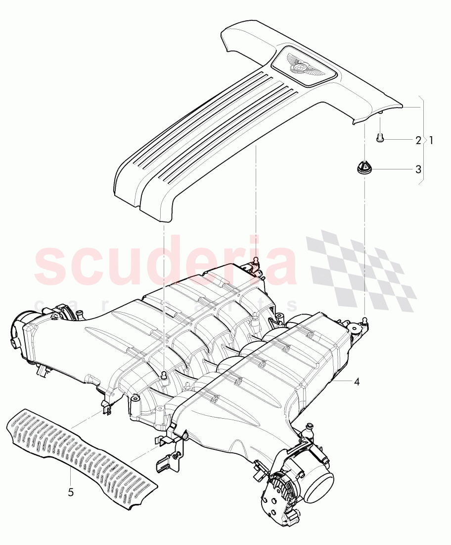 cover for engine compartment of Bentley Bentley Continental Flying Spur (2013+)