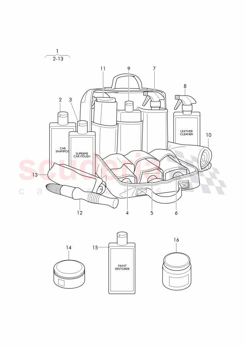 Original Accessories, Wash set of Bentley Bentley Continental GT (2011-2018)