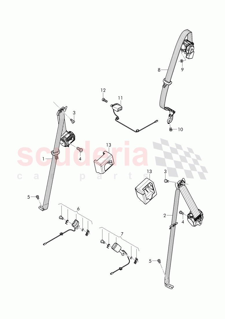 seat belts of Bentley Bentley Bentayga (2015-2020)